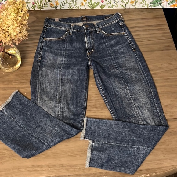 CITIZENS OF HUMANITY STEP HEM ANKLE CROPPED AMARI JEANS 26 - Picture 2 of 16